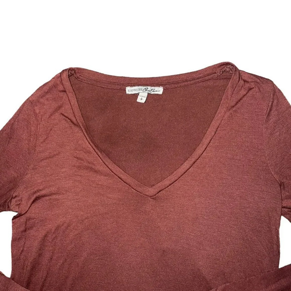 Express One Eleven Size Small‎ Long sleeve V-Neck Shirt - Picture 3 of 4
